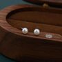 Sterling Silver Extra Tiny Genuine Pearl Stud Earrings, thumbnail 4 of 10