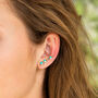 Free Spirit Turquoise Sterling Silver Ear Climber Earrings, thumbnail 1 of 7