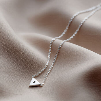 Personalised Mini Triangle Charm Necklace, 4 of 7
