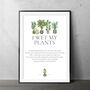 Wet My Plants Funny Plant Lover Wall Art Print Gift For A Gardener. For Him Or For Her, thumbnail 2 of 2