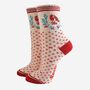 Women's Bamboo Socks Gift Box Festive Robins, thumbnail 3 of 4