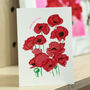 Thinking Of You Field Poppy Risograph Card, thumbnail 2 of 3