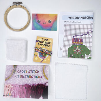 Mittens Cross Stitch Kit, 8 of 9