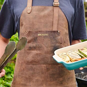 Personalised Brown Buffalo Leather Apron, 3 of 6