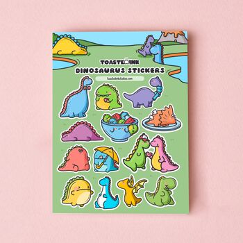 Dinosaur Sticker Sheet | Cute Stickers, 3 of 5