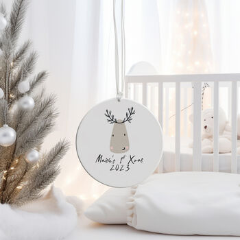 Baby's 1st Christmas Personalised Ornament, 3 of 5