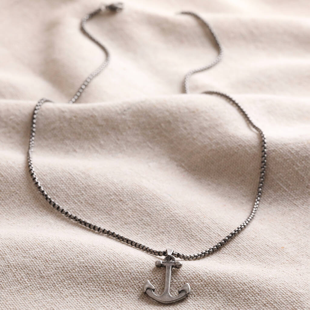 Stainless steel store anchor chain necklace