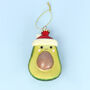 G Decor Glass Avocado Christmas Tree Decorations, thumbnail 3 of 6