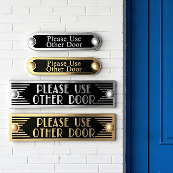 Use Other Door Metal Door Sign Art Deco Or Modern, 6 of 6