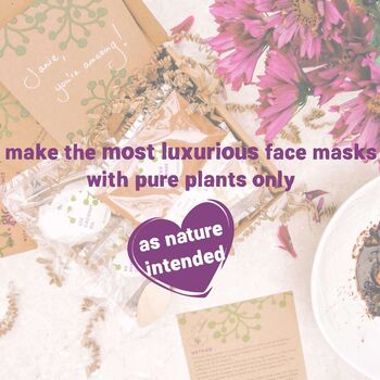 Sending Love All Natural Face Mask Kit Letterbox Gift, 2 of 10