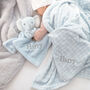 Personalised Blue Elephant Comforter And Blanket Set, thumbnail 4 of 8