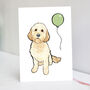 Cream Golden Doodle Birthday Card, thumbnail 1 of 9