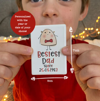 Bestest Daddy Personalised Ceramic Magnet, 2 of 2