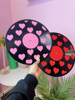 Hearts Upcycled 12' Lp Vinyl Record Decor, 3 of 9