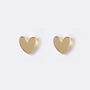 Gold Mirror Heart Stud Earrings, thumbnail 2 of 4
