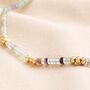 Green Semi Precious Stone Heishi Beaded Necklace Gold, thumbnail 3 of 5