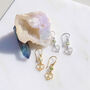 Peace Heart Peridot Sterling Silver/Gold Statement Earrings, thumbnail 2 of 8