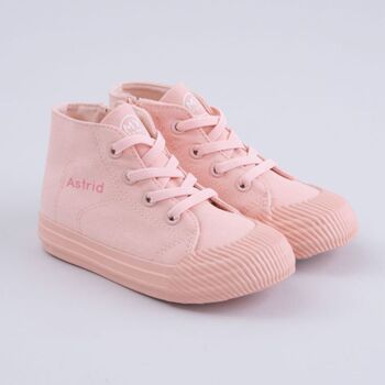 Personalised Pink Kids High Top Trainers, 5 of 6