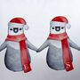 Christmas Penguin Cushion, thumbnail 3 of 3