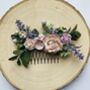 Blush And Lilac Flower Hair Comb, thumbnail 2 of 3