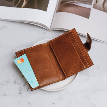 Tan Leather Credit Card Holder, 5 of 5