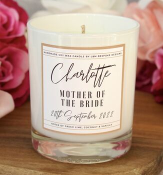 Personalised Bridesmaid Gift, Scented Candle, 6 of 9