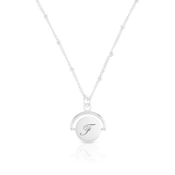 Spinning Disc Necklace With Double Engraving, 9 of 9