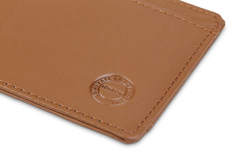 Tan Leather Card Holder With Rfid Protection, 4 of 5