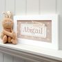 Personalised Baby Name Handpainted Framed Fabric Print, thumbnail 7 of 12