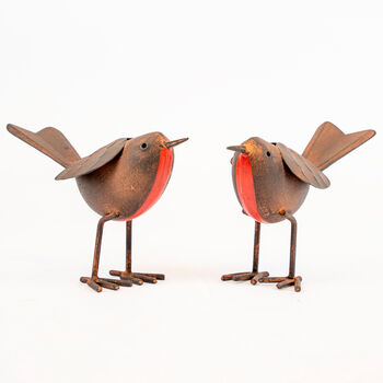 Garden Friendly Metal Robin Ornaments, 2 of 3