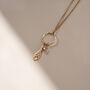 Astralis X 14k Gold Filled Textured Zirconia Necklace, thumbnail 2 of 5