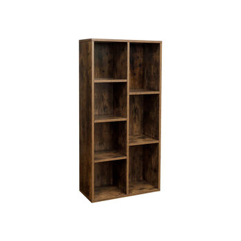 Bookcase Cube Storage Unit Shelf Brown Wooden, 5 of 8