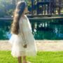 Elizabeth Ivory White Party Or Flower Girl Dress, thumbnail 6 of 6