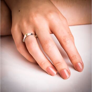 Screw Accent Sterling Silver Rings, 4 of 8