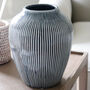 Slate Blue Stripe Vase, thumbnail 5 of 5