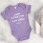 Personalised Happy Fathers Day Babygrow, thumbnail 1 of 9