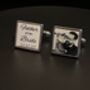 Father Of The Bride Photo Cufflinks, thumbnail 2 of 2