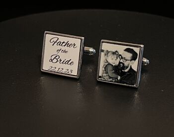 Father Of The Bride Photo Cufflinks, 2 of 2