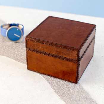 Personalised Leather Watch Box Single, 6 of 11