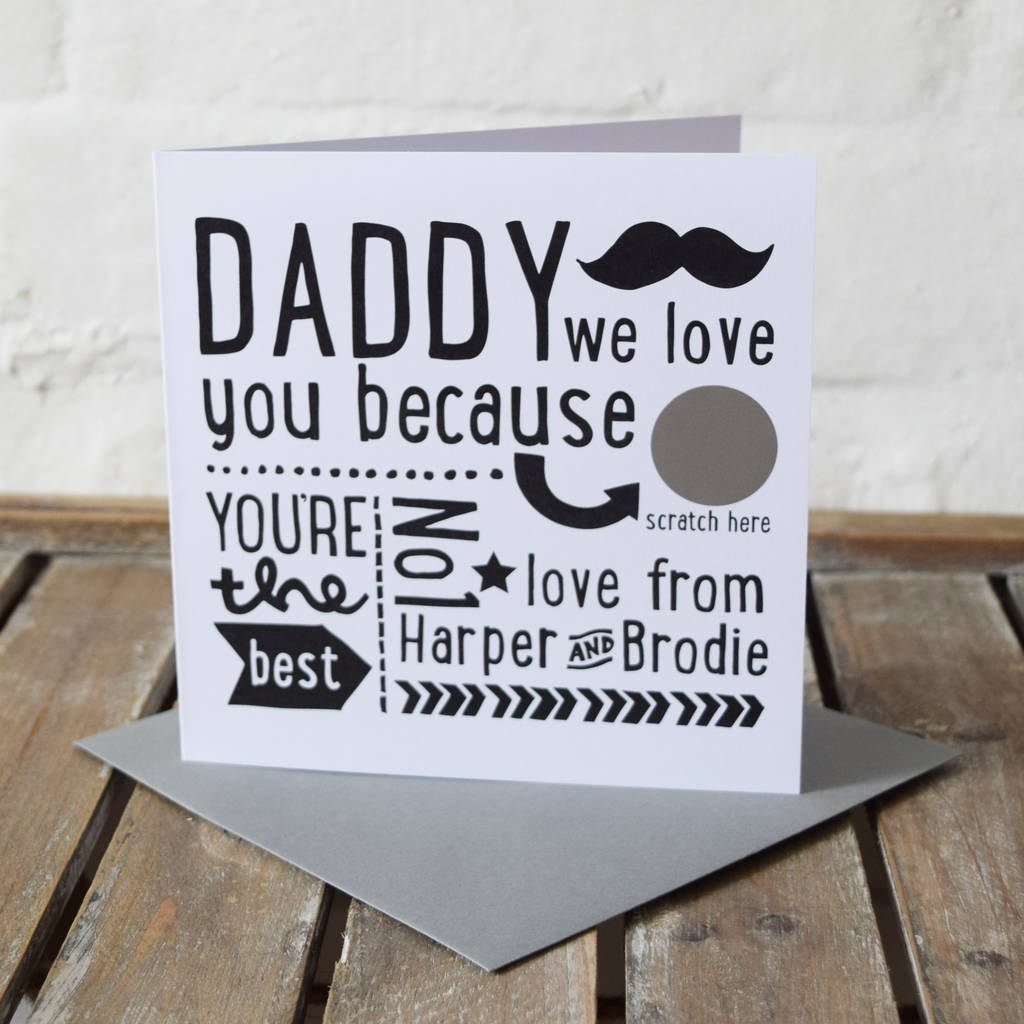 Personalised Daddy Scratch Message Card By Jodie Gaul ...