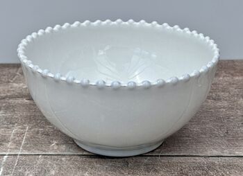 White Beaded Edge Bowl, 16cm, 3 of 3