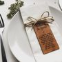 Mother Of The Groom Wooden Place Setting, thumbnail 2 of 5
