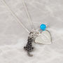 Cat Charm Personalised Silver Necklace With Birthstones, thumbnail 10 of 12