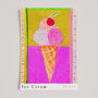 Ice Cream Cone Art Print Summer Gelato Poster, thumbnail 4 of 12