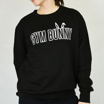 'Gym Bunny' Ladies Jumper Sweatshirt, 2 of 7