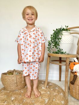 Boys Cotton Pyjama And Teddy Fox In A Box Gift Set, 3 of 5