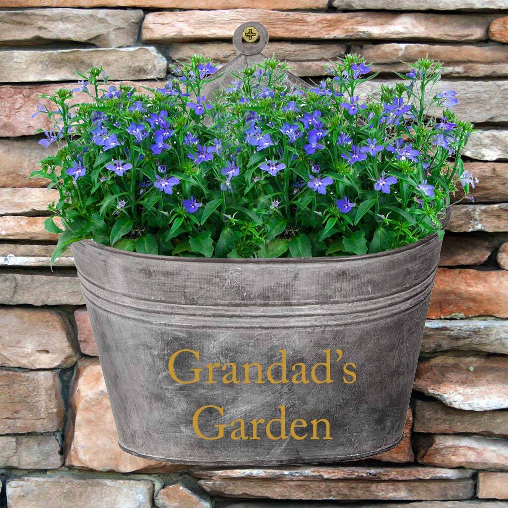 Personalised Metal Garden Wall Planter By Dibor