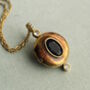Navy Sapphire Deco Jewel Locket Necklace, thumbnail 1 of 9