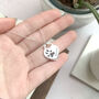 Sterling Silver Paw Print Heart Necklace, thumbnail 3 of 10