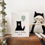 Personalised Bear And Balloon Age Birthday Card, thumbnail 1 of 1